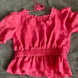 Ann Taylor bright pink top